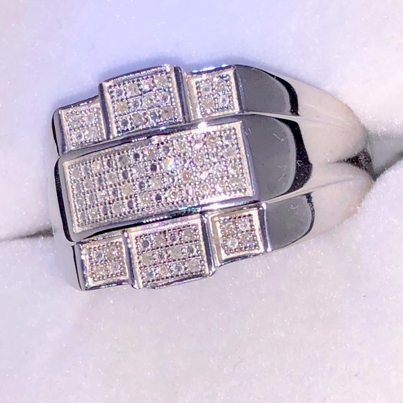 REAL DIAMOND Mens ring Custom NOT CZ Unbeatable